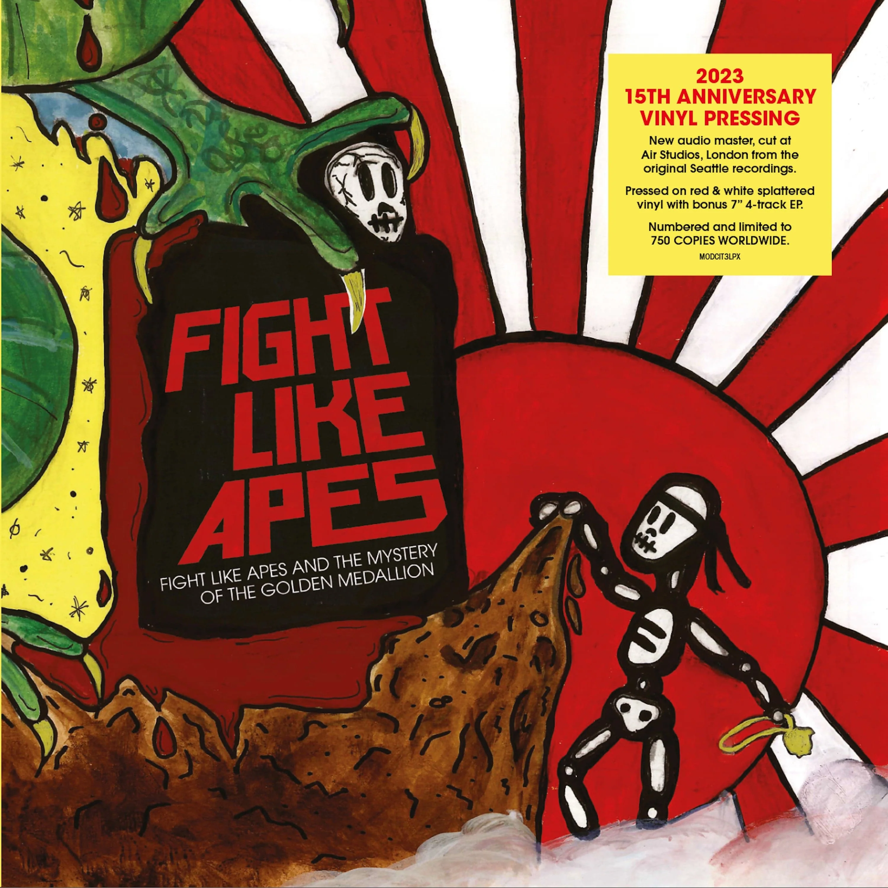 Fight Like Apes - And The Mystery Of The Golden Medallion [Red & White Splatter Vinyl] - Image 2