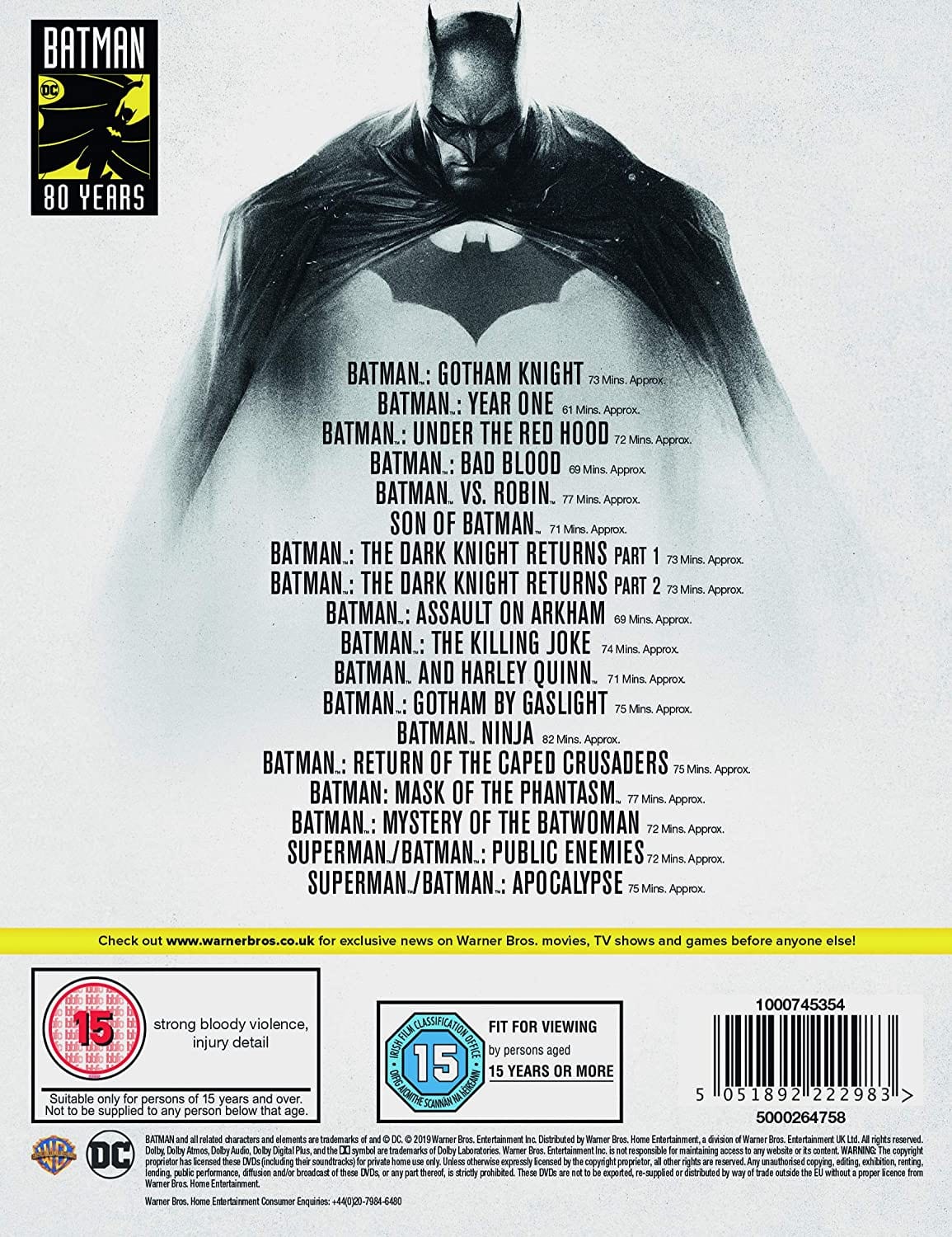 Batman: 80th Anniversary 18-film Collection [Boxsets] - Image 2
