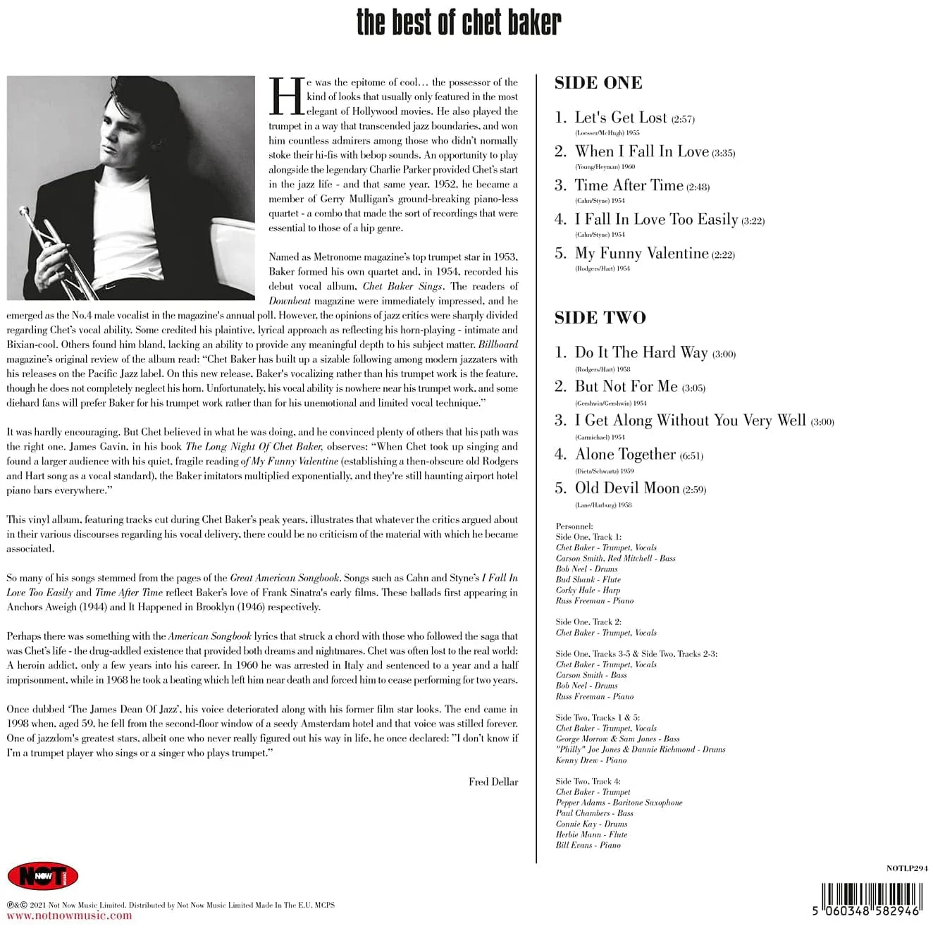 CHET BAKER - BEST OF [VINYL] - Image 2