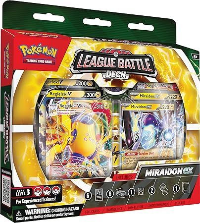 Pokémon TCG: Miraidon ex League Battle Deck (60-Card Ready-to-Play Deck Including Miraidon ex & Regieleki [Trading Cards]