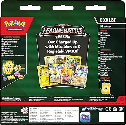 Pokémon TCG: Miraidon ex League Battle Deck (60-Card Ready-to-Play Deck Including Miraidon ex & Regieleki [Trading Cards] - Image 2