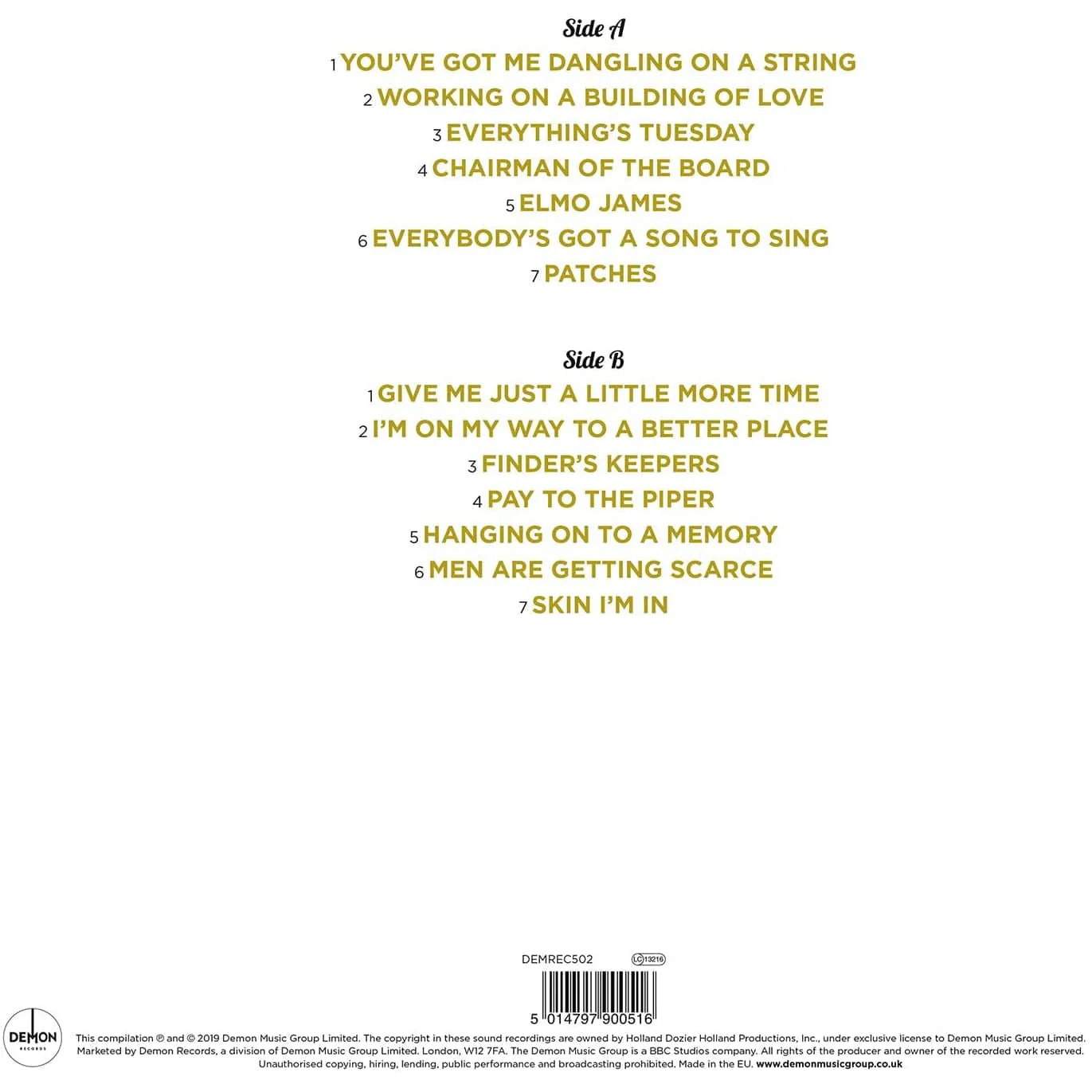 GOLD - CHAIRMEN OF THE BOARD [VINYL] - Image 2