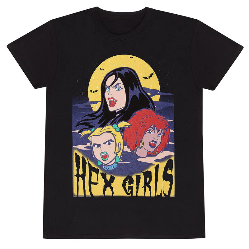 Scooby Doo Hex Girls Floating Heads With Yellow Moon - Large [T-Shirts]