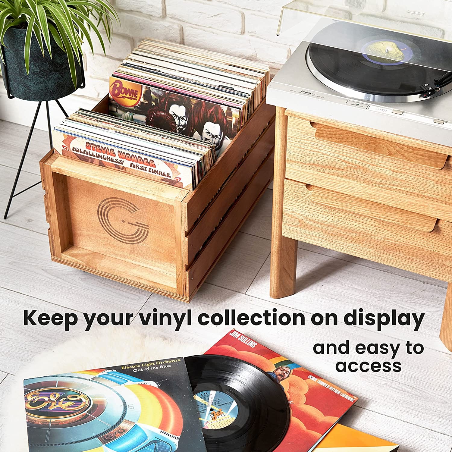 Legend Vinyl Wooden Vinyl Record Storage Crate on Wheels [Accessories] - Image 9