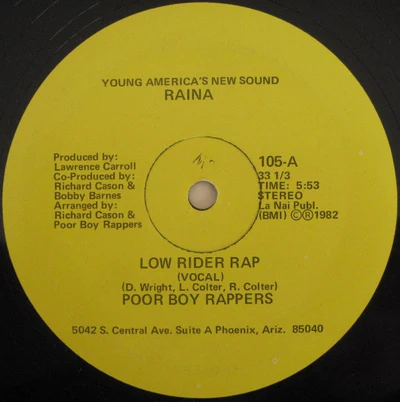 Low Rider Rap:   - Poor Boy Rappers [VINYL]