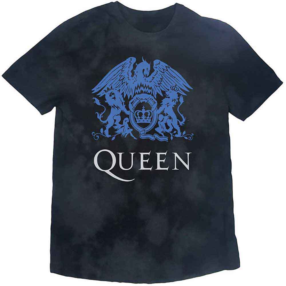 Queen - Blue Crest (Wash Collection) - Small [T-Shirts]