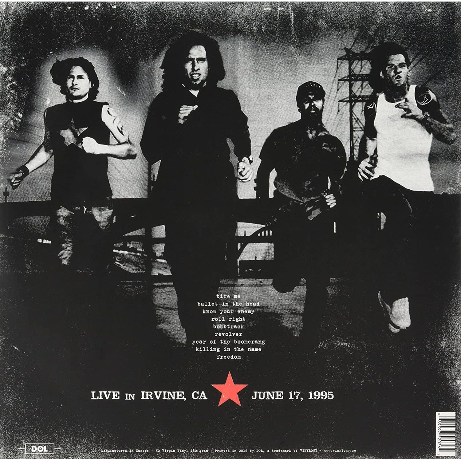 RAGE AGAINST THE MACHINE - LIVE in Irvine, Ca June 17th 1995 [VINYL] - Image 2
