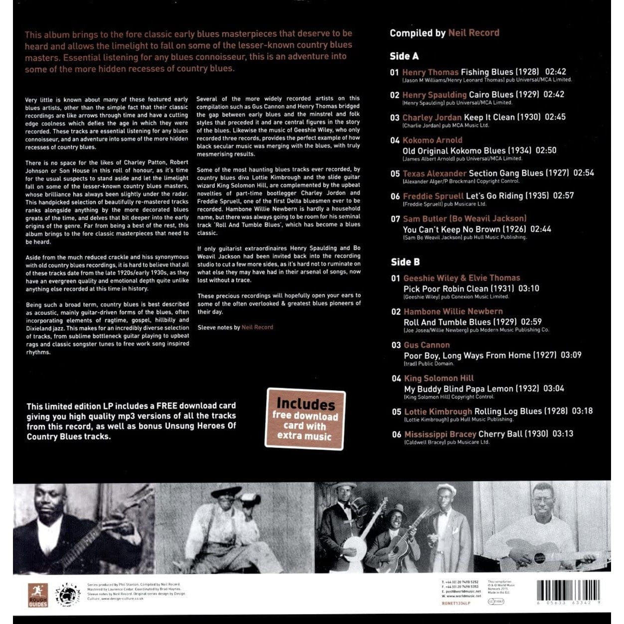 The Rough Guide To Unsung Heroes Of Country Blues [VINYL] - Image 2