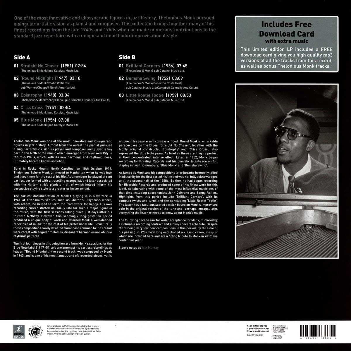 ROUGH GUIDE TO THELONIUS MONK [VINYL] - Image 2