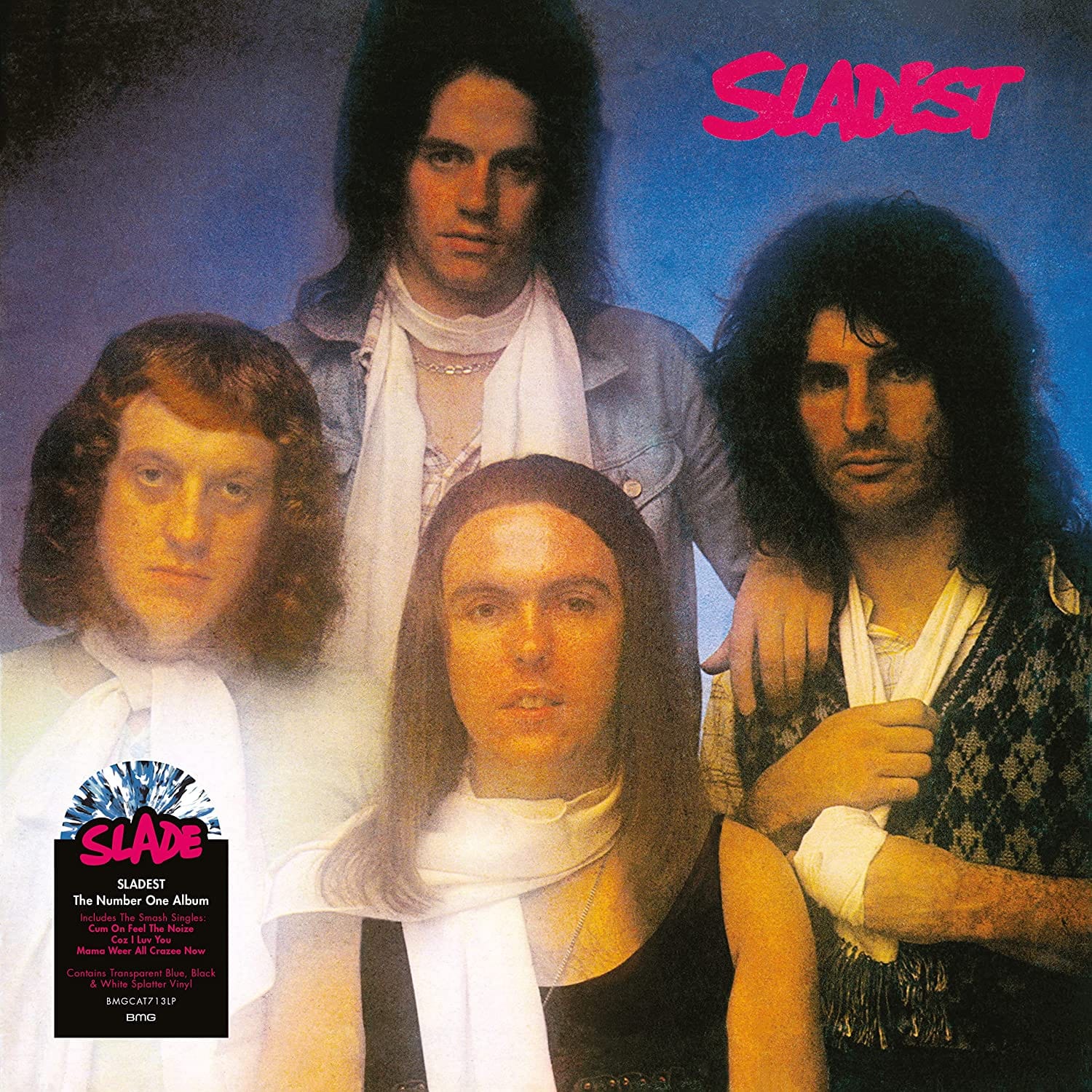 Sladest (Blue, Black & White Splatter Edition) - Slade [Colour Vinyl] - Image 2