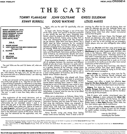 The Cats - Tommy Flanagan, John Coltrane, Kenny Burrell & Idrees Sulieman [VINYL] - Image 2