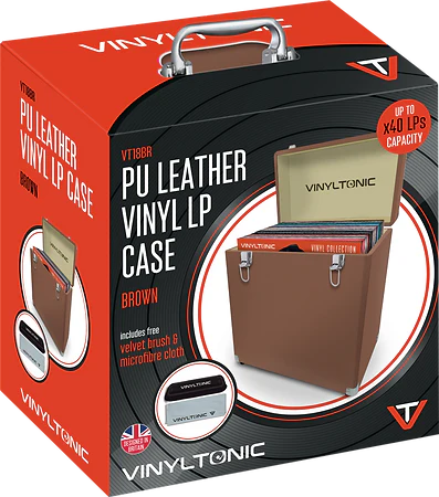 LEATHER VINYL LP CASE (BROWN) [Accessories]