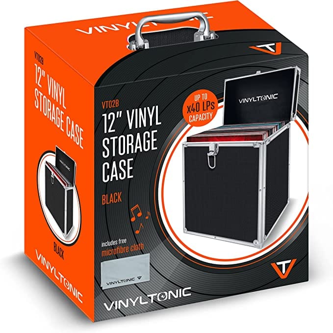 Vinyl Tonic 7" Or 12" Vinyl LP Storage Case, Black [Accessories] - Image 3