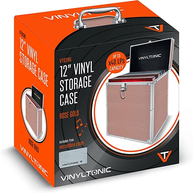 Vinyl Tonic 7" Or 12" Vinyl LP Storage Case, Rose Gold [Accessories] - Image 4